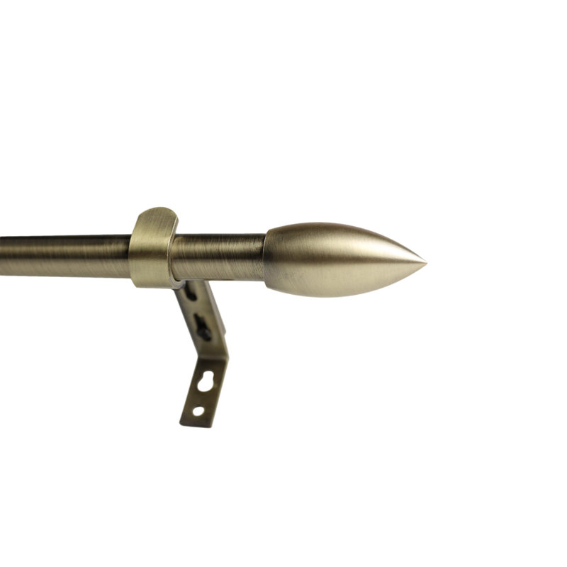 Tringle à rideaux simple Vermehr, H 0,62 po x l 120 po x P 0,62 po, Bronze