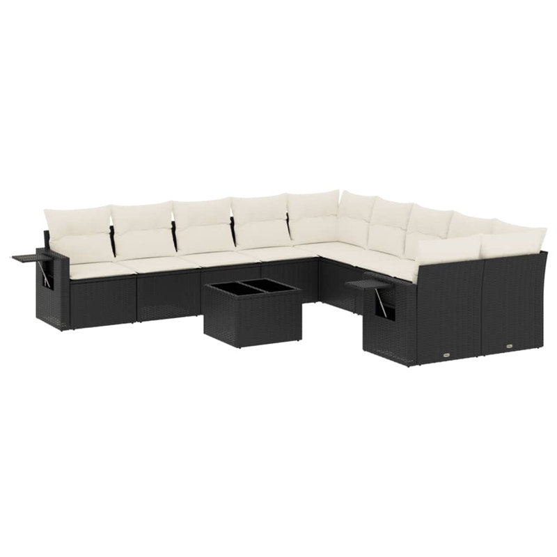 Vidaxl Garden Sofa Set Black