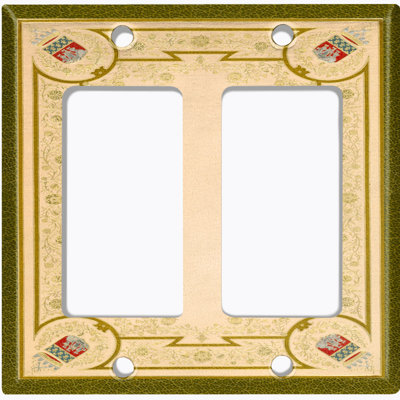 Patterned 2 - Gang Toggle Light Switch Standard Wall Plate