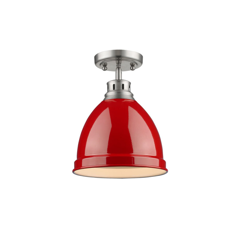 Dimmable Vanity Light, Red, Aged Brass