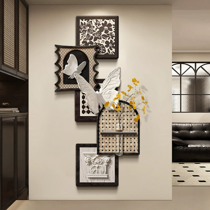 Art mural en grès à forme libre, H 39,37 po x l 19,69 po