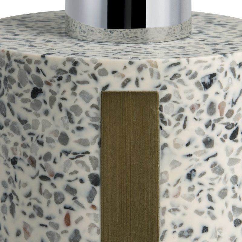 Lerrazzo 4-Piece Grey and Natural Terrazzo Bathroom Set