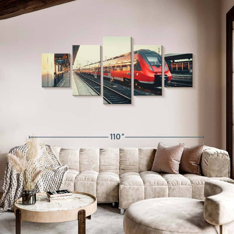 Red Train, 42" H x 92" W