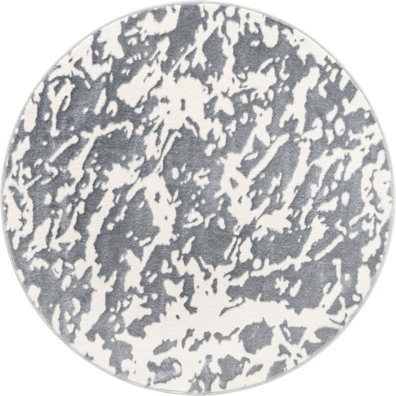 Abstract Indoor Rug, Round 4'