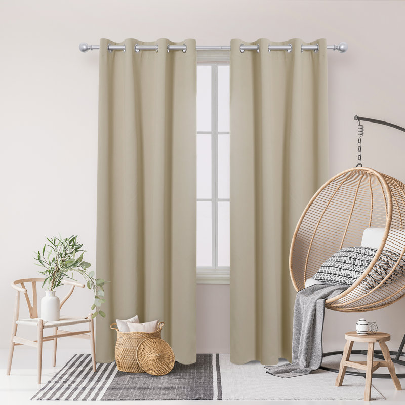 Penrith Blackout Curtain Pair, 52" W x 108" L, Beige