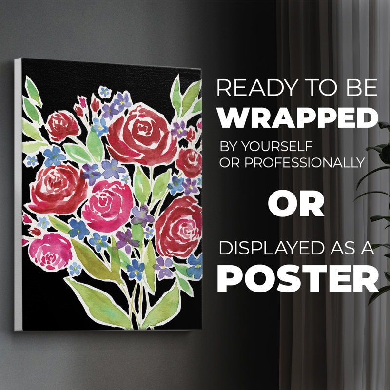 Bouquet de chorales florales - Impression sur toile seulement - NON-CADRE