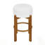 Tabouret de bar d'intérieur en bois rembourré, ensemble de 2, pour cuisines et bars modernes-626512746-626512744