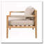 Fauteuil de patio extérieur en bois d'acacia