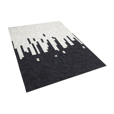 Geometric Leather Hand Woven Area Rug