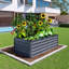 Deep Root Planters, Galvanized Metal 70.9in Modern Raised Bed For Home