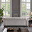 Canapé Chesterfield en tissu beige