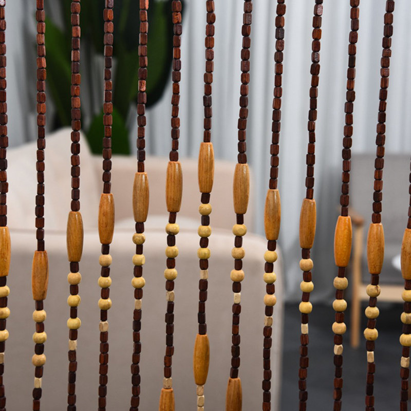 Faux Wood Door Curtain