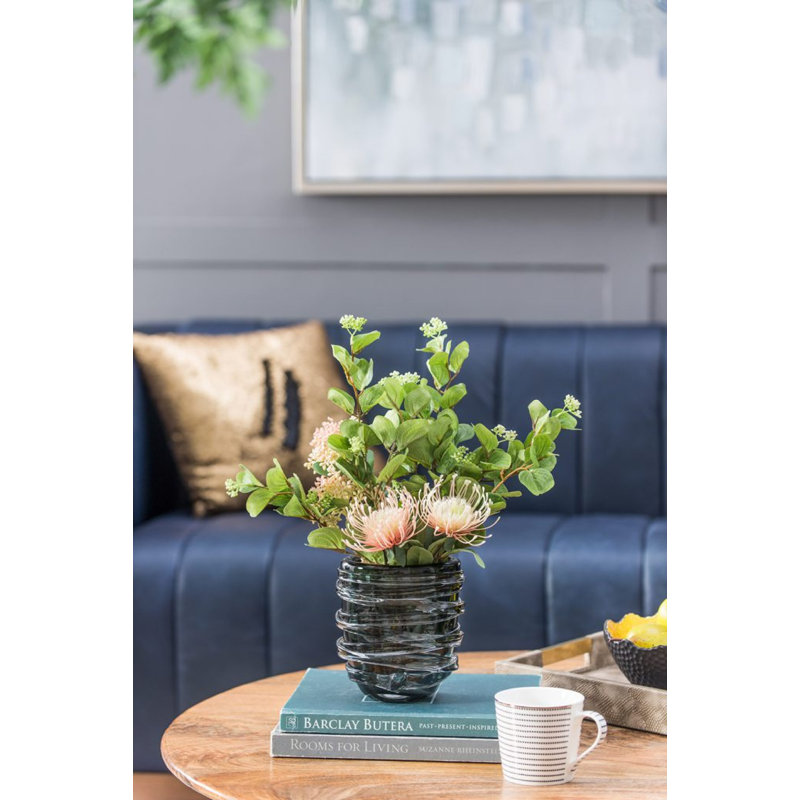 Vase de table en verre Abels, H 6,7 po x l 5,9 po x P 4,3 po