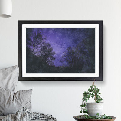 Purple Stars - Single Picture Frame Painting on MDF