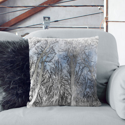 Beautiful Forest Sketch Square Throw Cushion