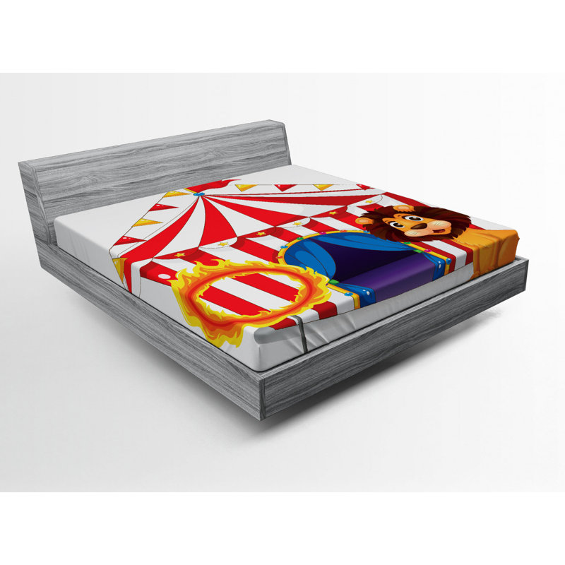 Circus Microfiber Fitted Sheet, Full/Double Fitted Sheet