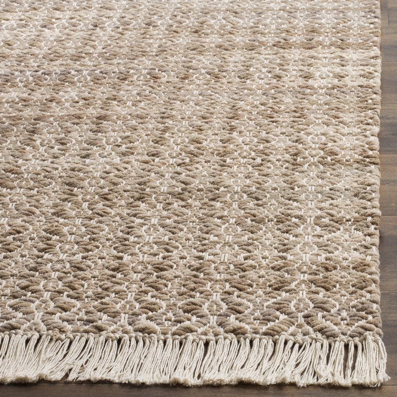 Waimes Flat Weave Cotton Geometric Rug, Rectangle 4' x 6'