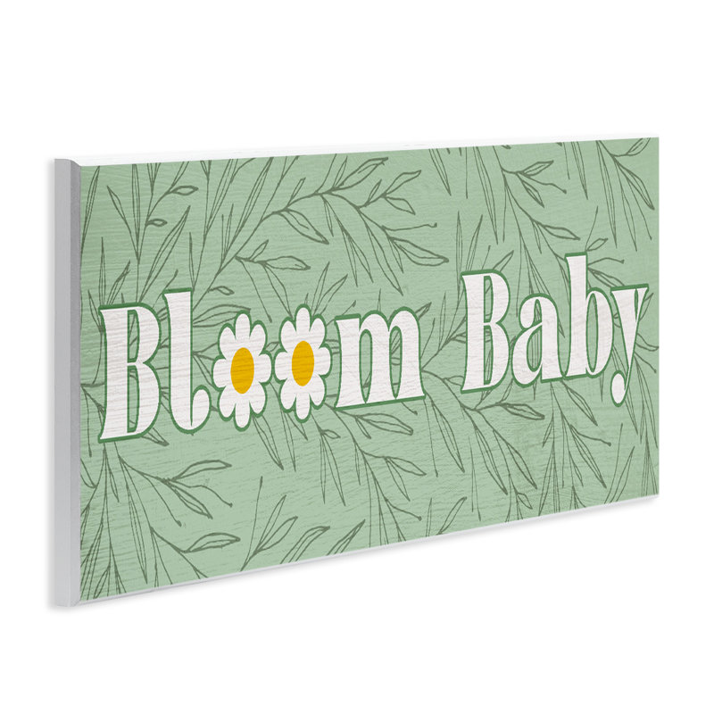 Plaque murale Groovy Bloom pour bébé, design par Lil 'Rue
