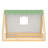 Full Size House Floor Bed With Tent And Light, Solid Wood Floor Bed With Full-Length Guardrails, Montessori And Childlike Design,Natural+Green-1060641460