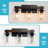Modern Farmhouse Wood Vanity Light, Solid Wood & Black Metal Bathroom Vanity Lights With Clear Glass Shade-1190770958