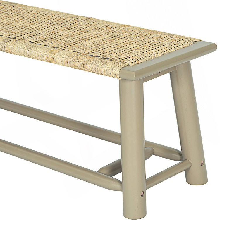Banc en rotin style campagne moderne, Doré