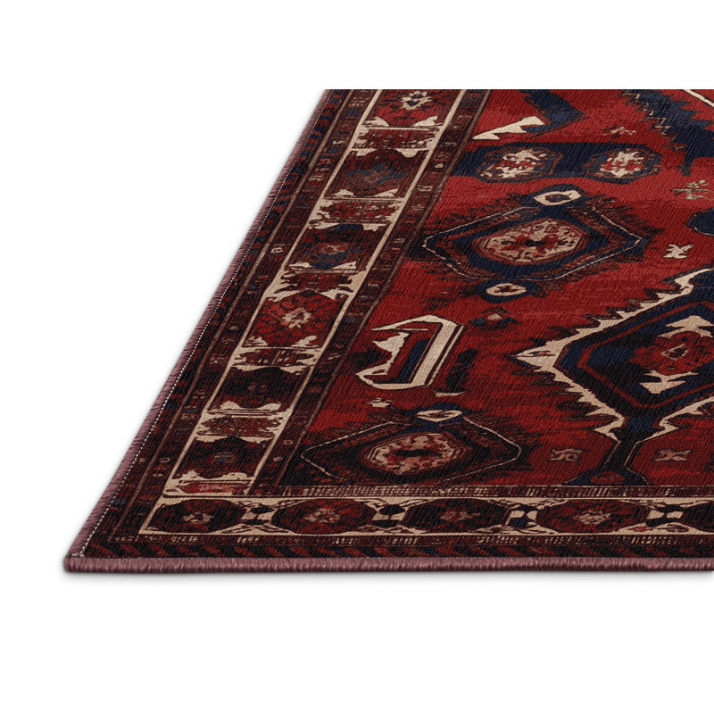 Tapis brun lavable à la machine, Carré 7 pi