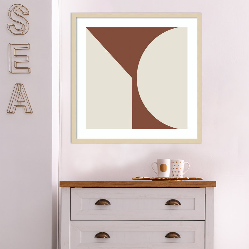 «Alina Minimal Max Mod I Hot Chocolate» par The Creative Bunch, Encadrement brun, H 25 po x l 25 po x P 0,8 po