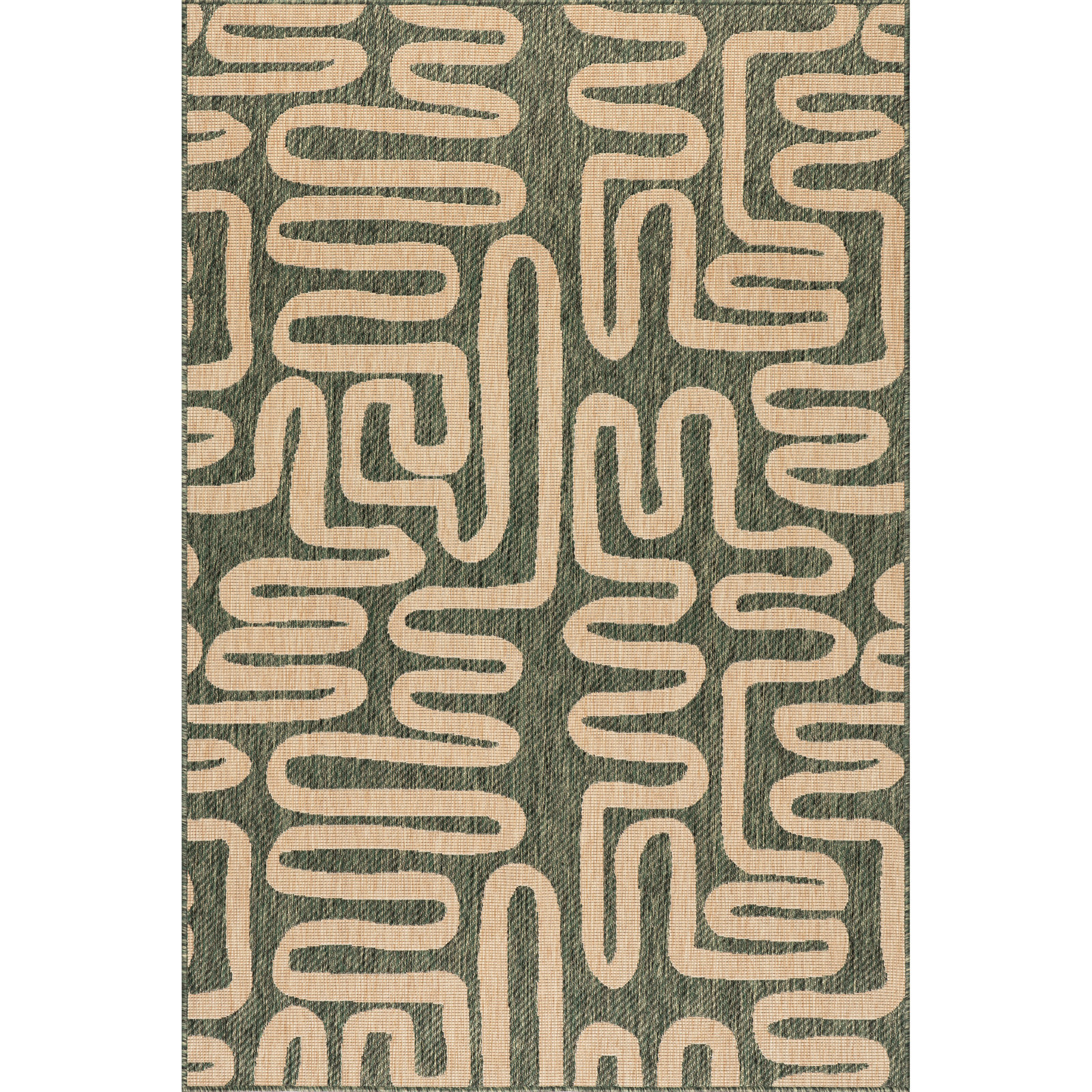 Abstract Outdoor Rug, Rectangle 6'5" x 9'