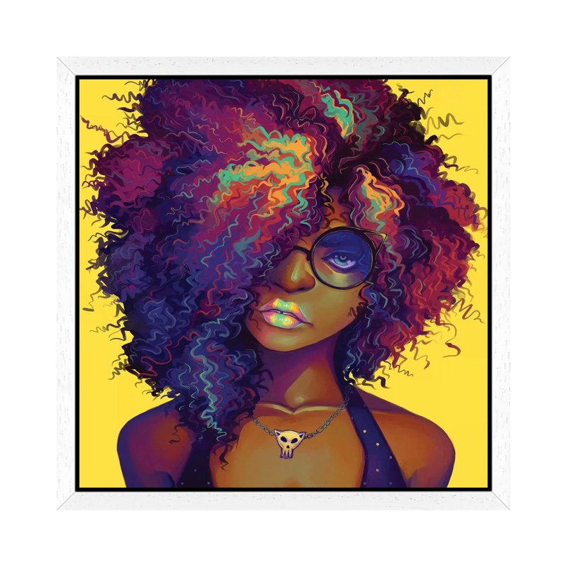Neon by Geneva B - Floater Frame Print on Canvas, 66.04 cm H x 66.04 cm W, White Framed