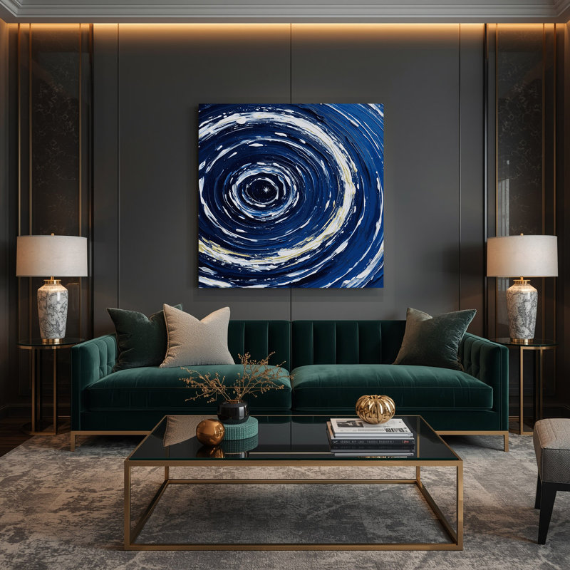 Space Star, photographie d'art sur toile bleue, 32" H x 32" W