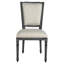 French Linen Side Chair in Ivory
