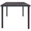 Ethbun Rectangular Metal Outdoor Dining Table , cm W 90cm cm D-228242885