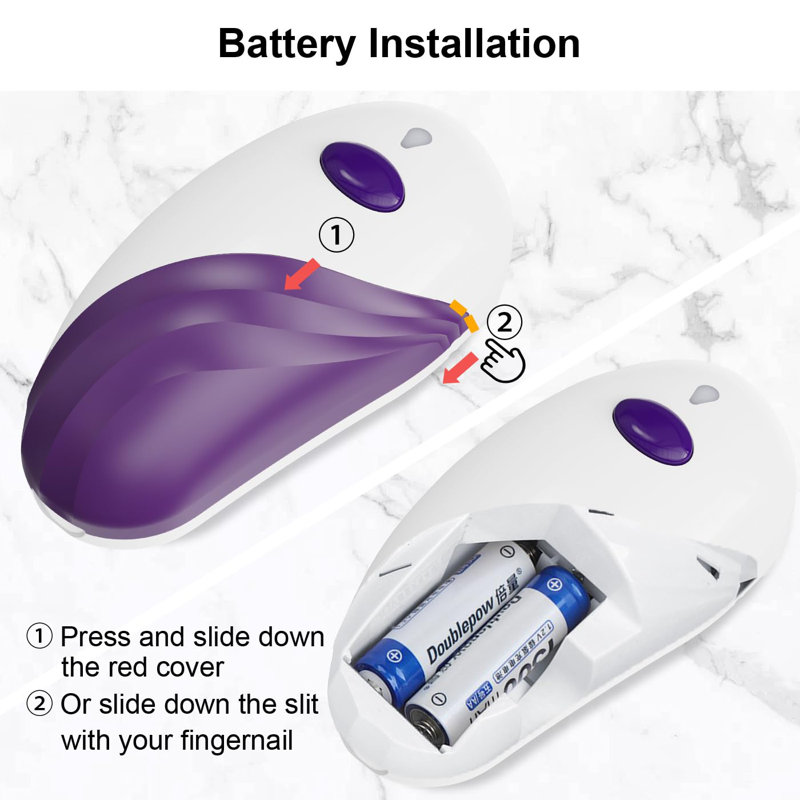 Electric Can Opener,Automatic Can Opener,Hands Free/Smooth Edge/Battery Operated/Portable One Touch Opener,Electric Can Openers For Kitchen Present For Seniors With Arthritis (Purple)