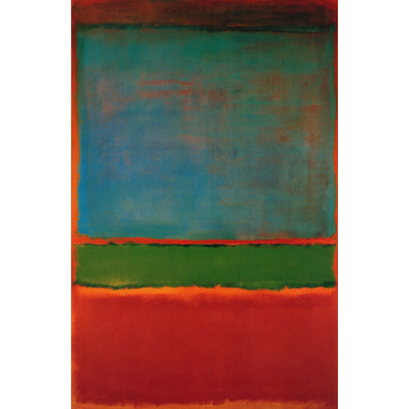 Violet, vert et rouge 1951, H 18 po x l 12 po