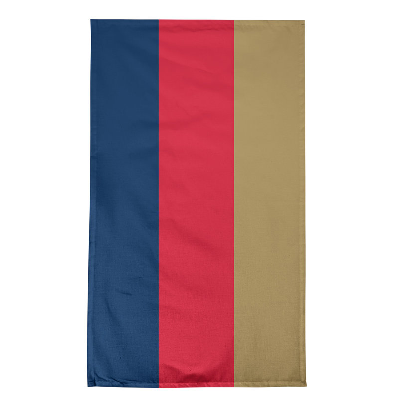 Stripe Tea Towel Kitchen Towel, Navy Blue/Red/Gold Basketball, Cotton