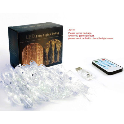 Guirlande de lumière d'extérieur à DEL avec 144 ampoules à brancher 95 po Seka