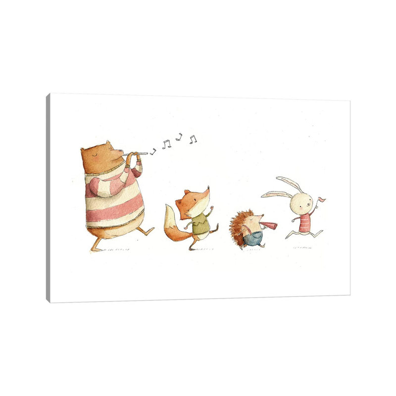 Happy Friends by Mike Koubou - Wrapped Canvas Gallery-Wrapped Canvas Giclée, 20.32 cm H x 30.48 cm W