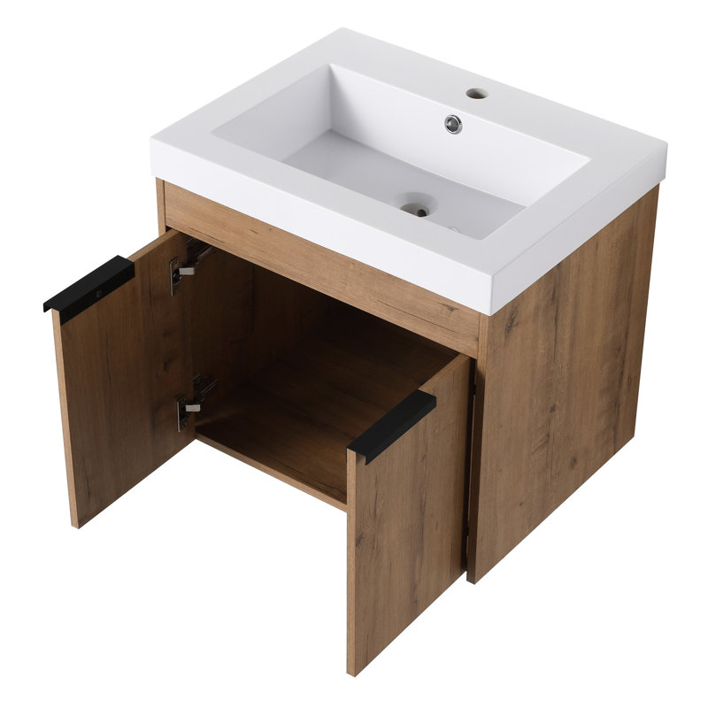 Meuble-lavabo de salle de bain avec vasque en résine