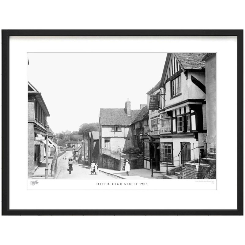 Oxted, High Street 1908 by Francis Frith - Single Picture Frame Print, 40cm H x 50cm W x 2.3cm D