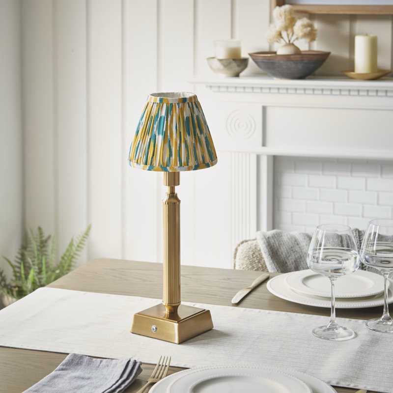 Trobridge Rechargeable Metal Table Lamp, Jade