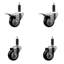 Ensemble de roulettes extensibles 1 po Poly-101280004