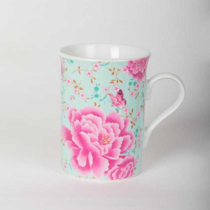 Tasse en porcelaine, pivoines