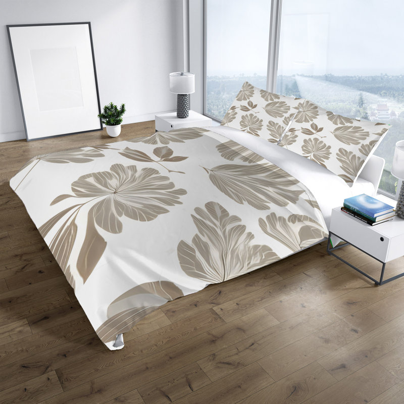 Floral Duvet Cover, King Duvet Cover + 2 King Shams