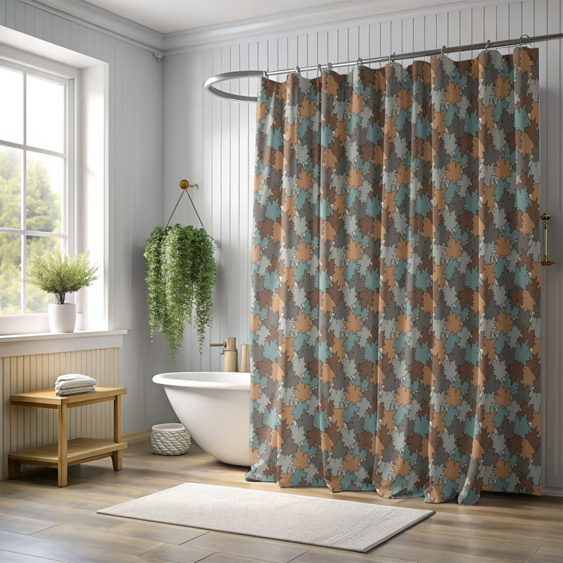 Toast Leaves - Rideau de douche Premium, H 74 po x l 71 po