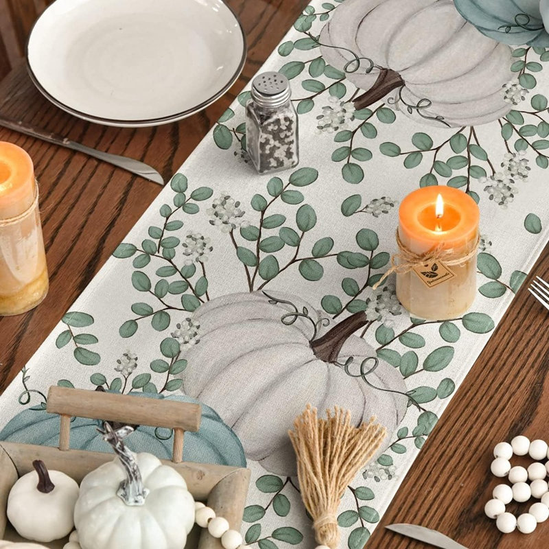 Chemin de table Fall Eucalyptus Leaf