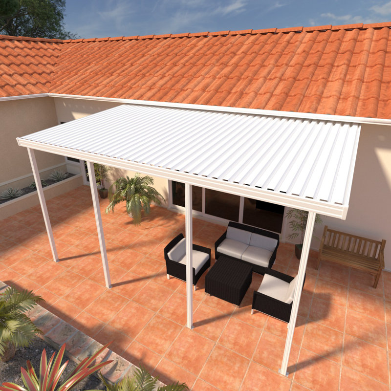 Auvent de terrasse standard en métal, l 216 po x P 168 po