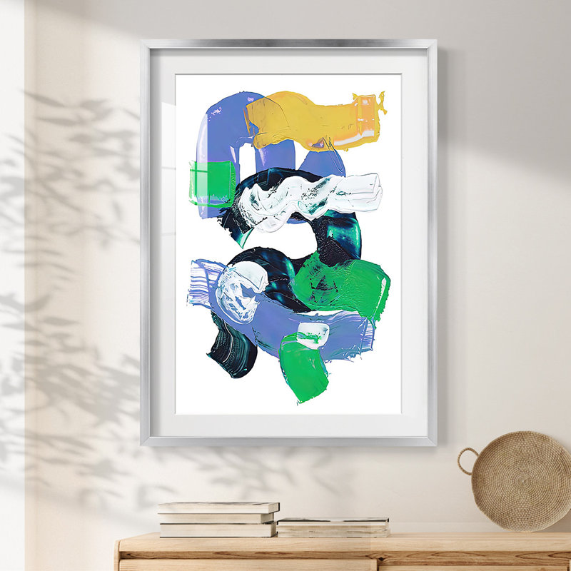 Abstract Pipes II -Framed Print, Silver