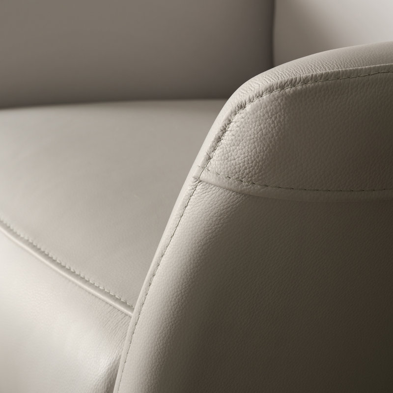 Mcclinton 74cm Wide Swivel, Light Grey, Fabric