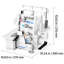 Serger Overlock Sewing Machine, 1250 Stitches Per Minute, 3 and 4 Thread Capability, with LED Light and Strong Suction Feet, Heavy-Duty Metal Frame Sewing Machine for Various Fabrics, White
