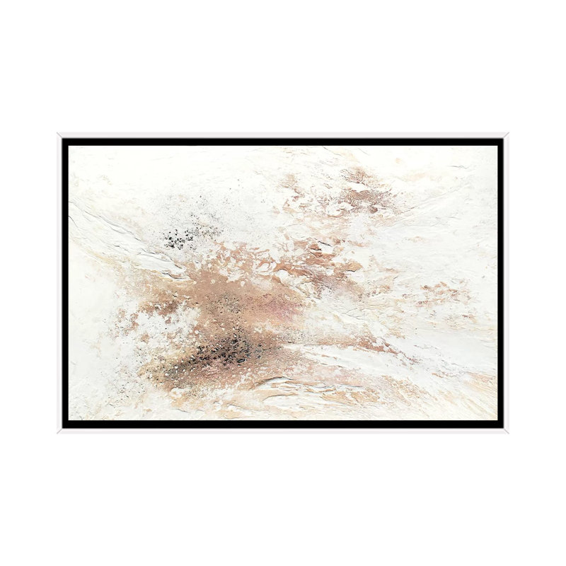 Rose Gold Snow - Print on Canvas, White Framed, 66.04 cm H x 45.72 cm W